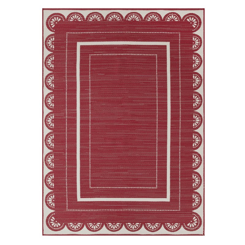 Red Scallop Outdoor Rug - The Pioneer Woman Outdoor Collection