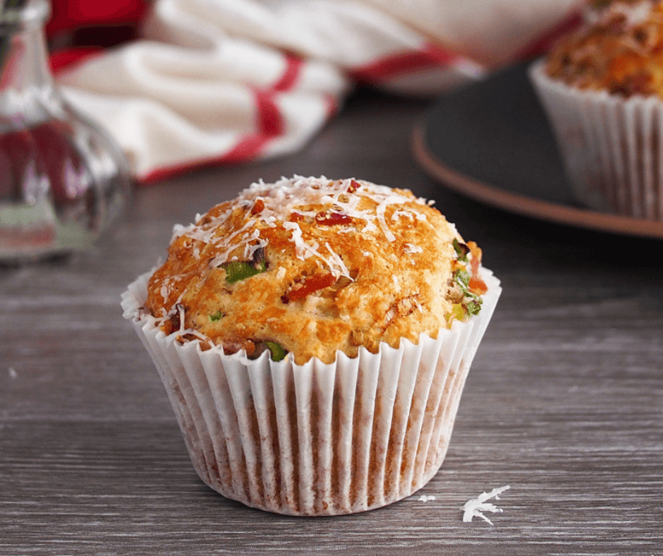 Savory Muffins with Parmesan, Bacon, and Spring Onions - 10 Favorite Bacon Recipes