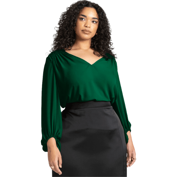 Shirring Detail Blouse from Favorite Stores with Plus Size Options for Women