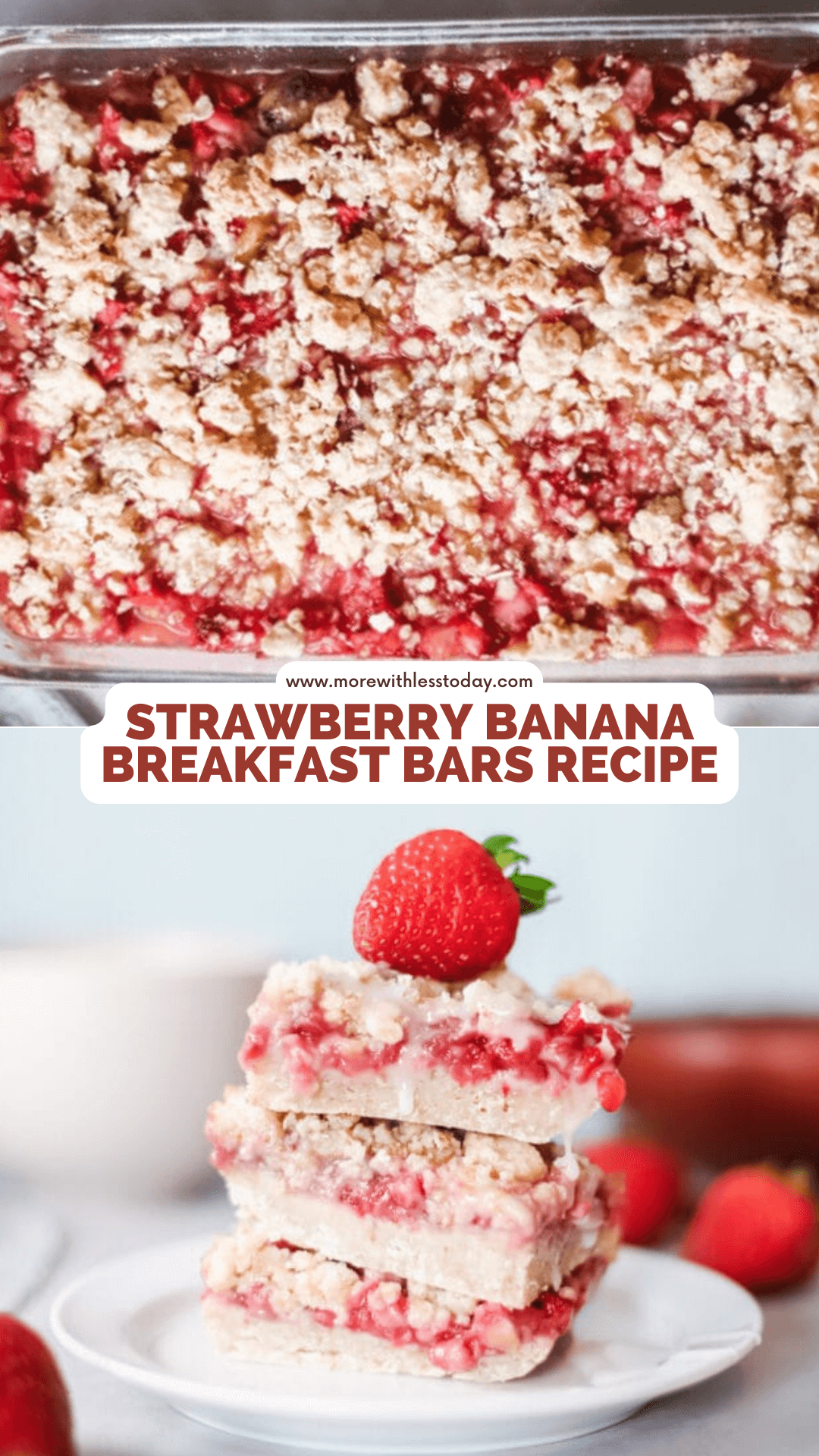 Strawberry Banana Breakfast Bars - PIN