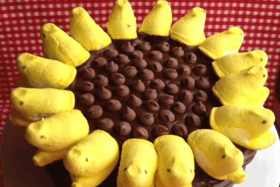 Sunflower Peeps Cake