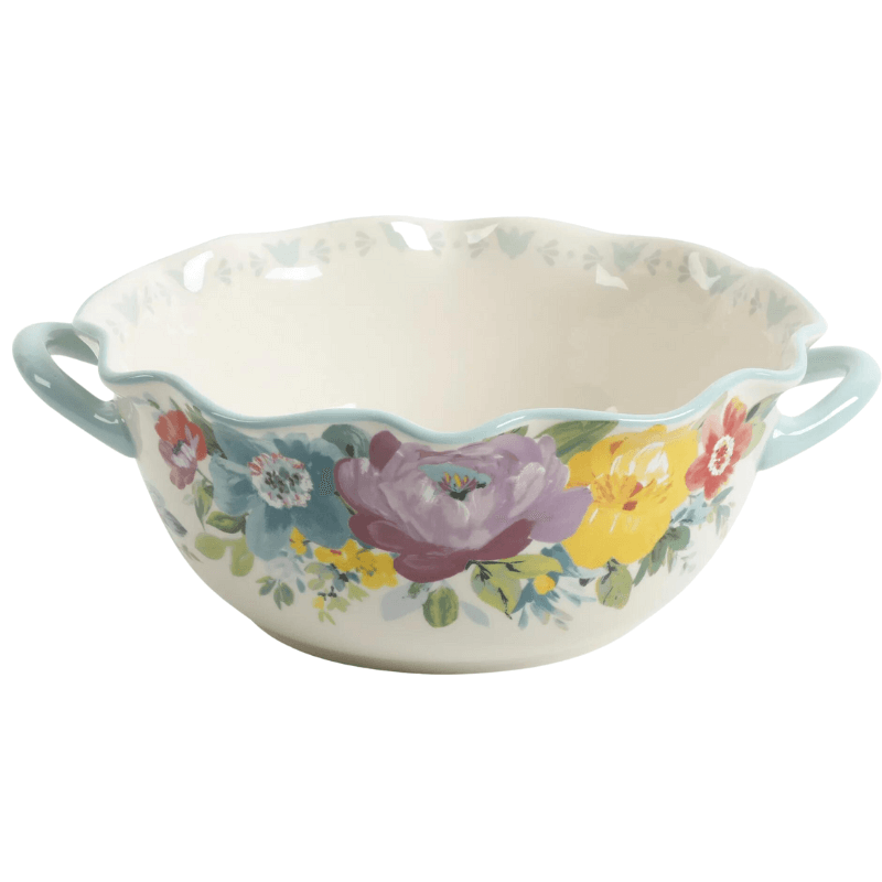 Sweet Romance Blossom Serving Bowl with Handles