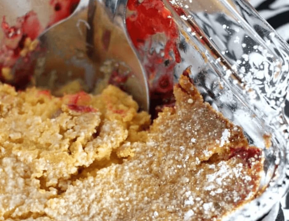 Three Ingredient Raspberry Cobbler