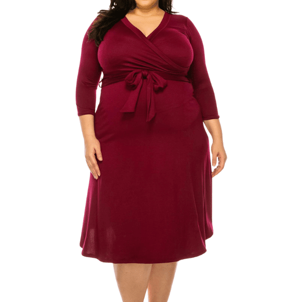 Wrap Dress V-Neck Waist Tie