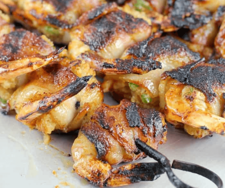 Bacon Wrapped BBQ Stuffed Shrimp