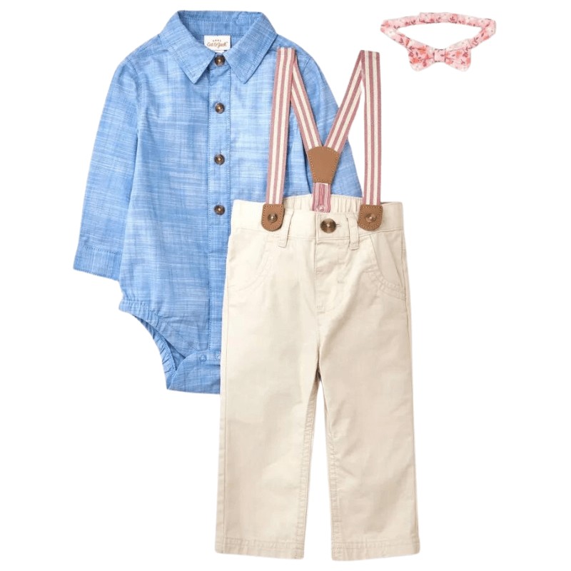 Chambray Suspender Set from Target Clearance