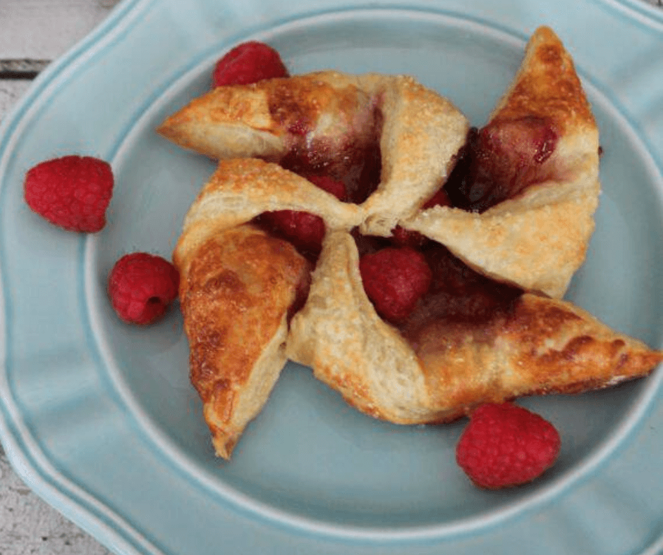 Raspberry Puff Pastry Pinwheels