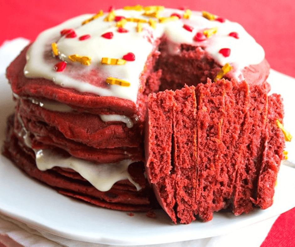Red Velvet Pancakes - Breakfast in Bed Recipe Ideas