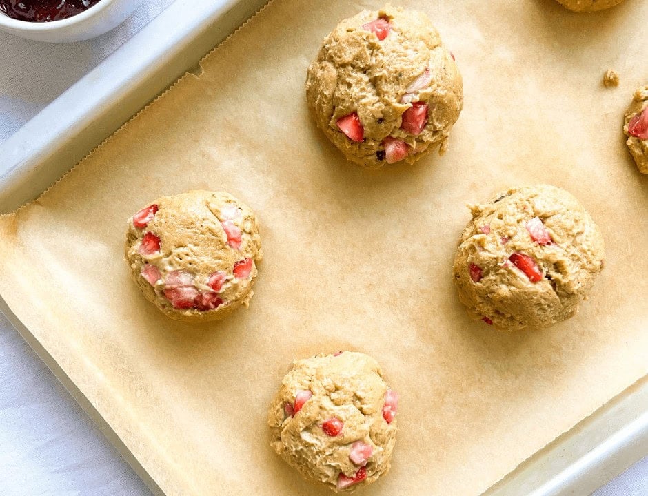 Strawberry Cheesecake Cookie dough balls