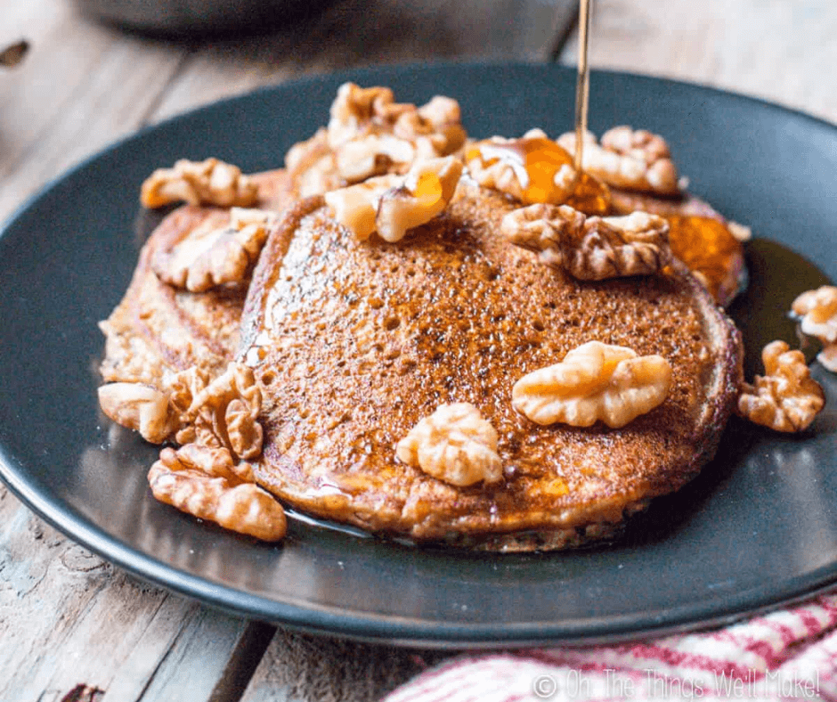 Stuffed Double Chocolate Grain Free Pancakes