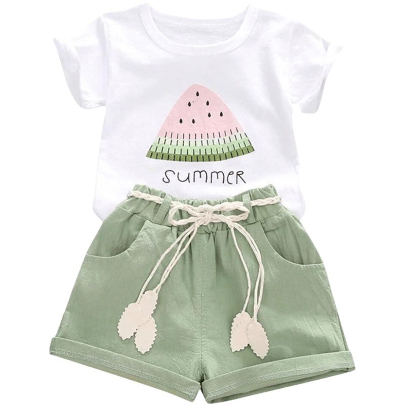 Younger Tree - Baby Girl Summer Shorts Set
