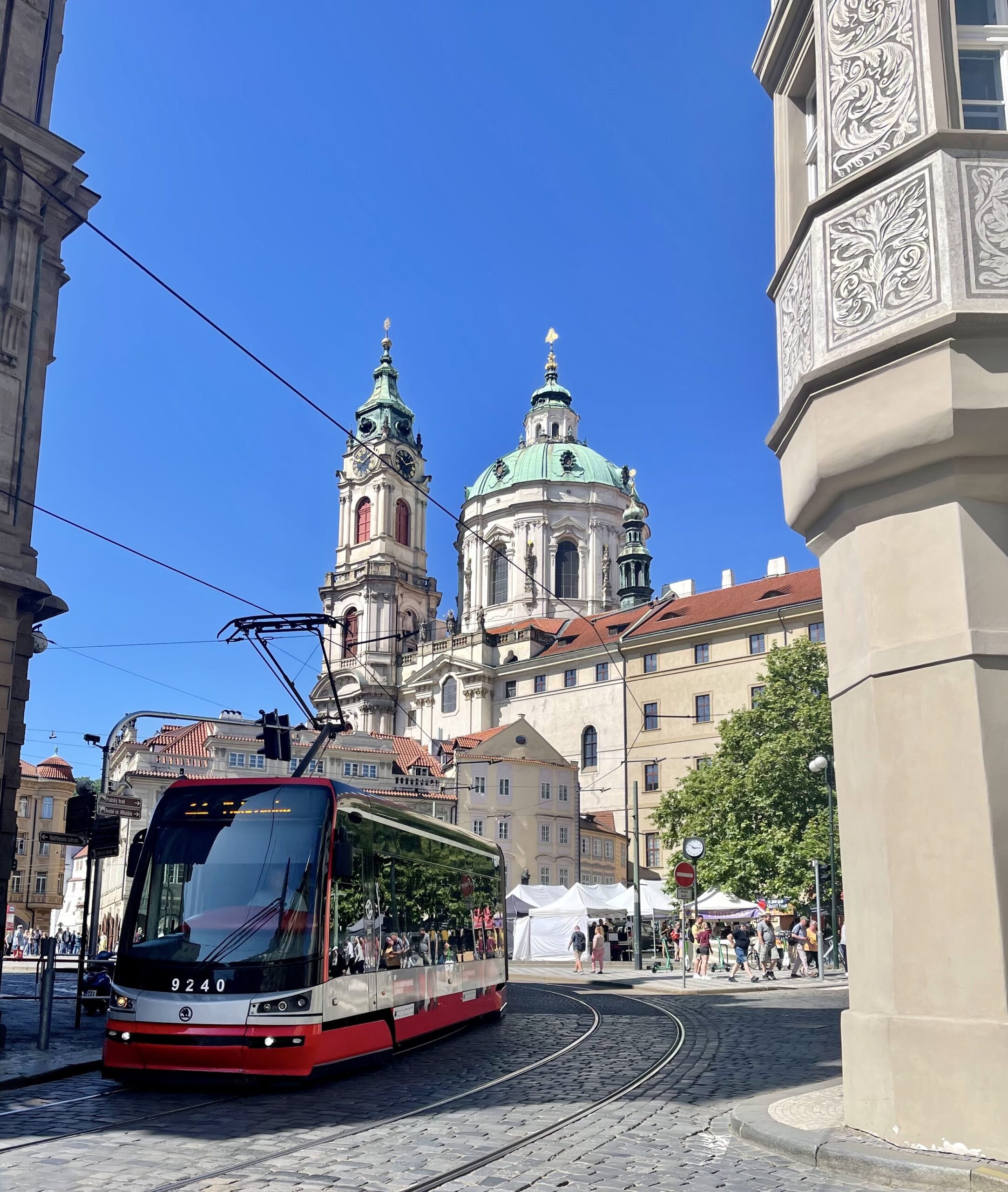 a trolley in Prague