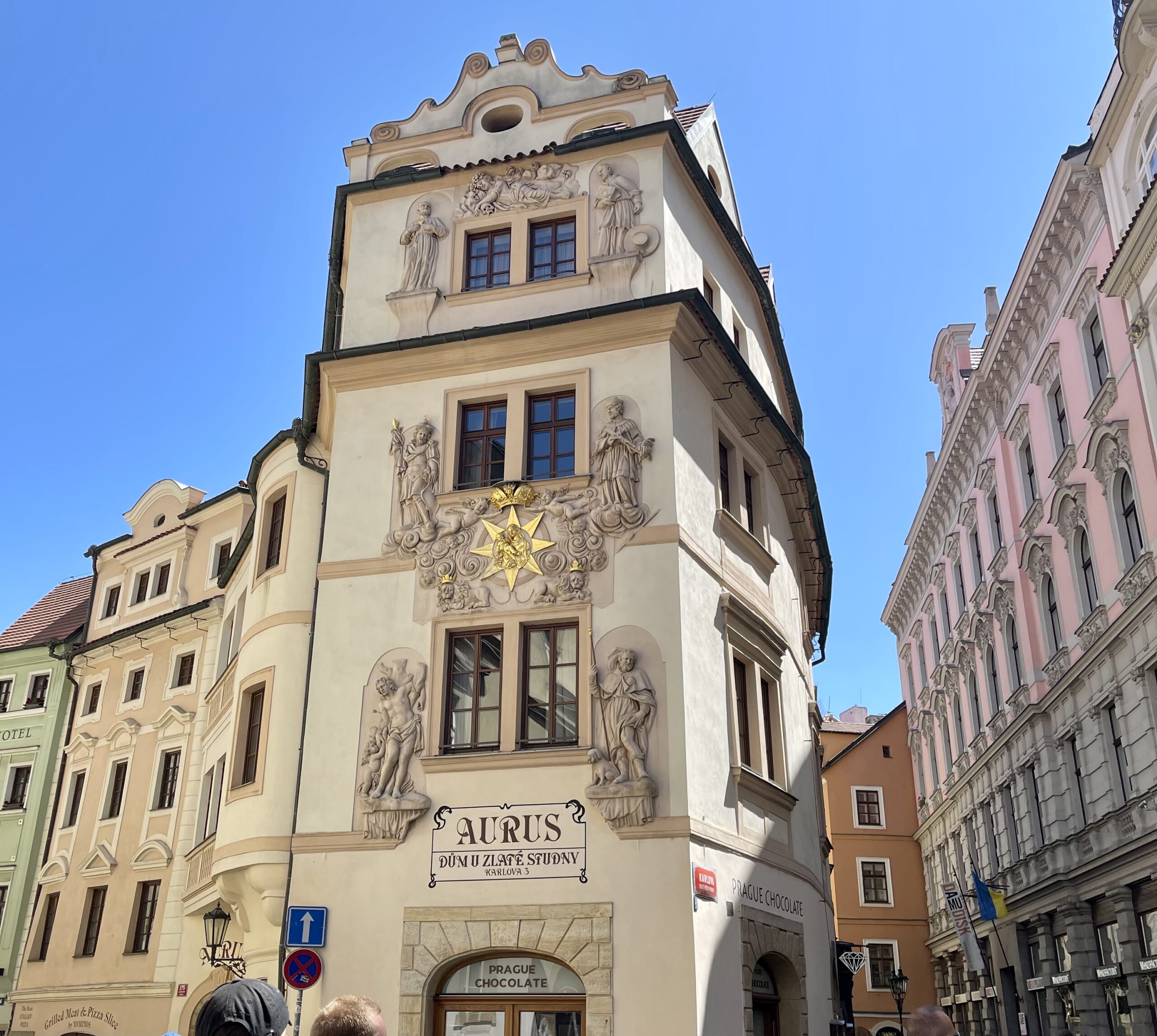 Beautiful old buildings in Old Town Prague