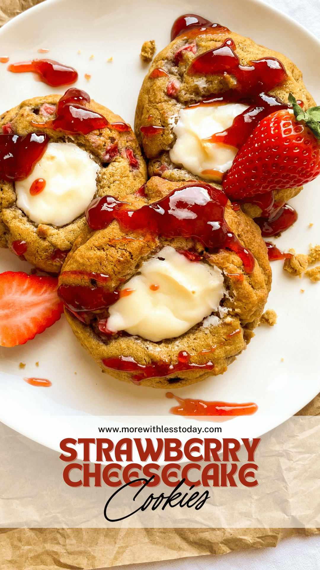 Strawberry Cheesecake Cookies - PIN