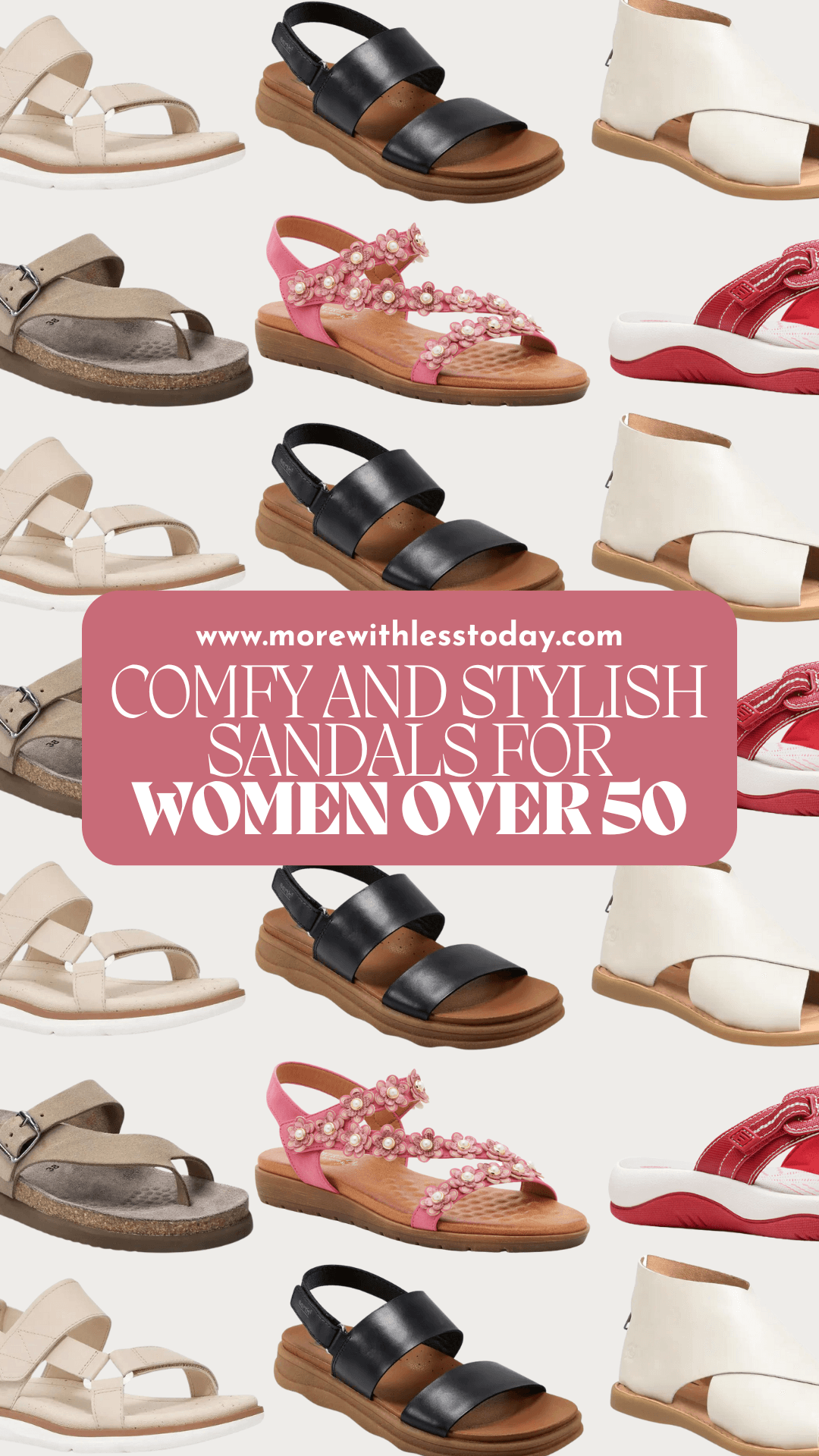 Comfy and Stylish Sandals for Women Over 50 - PIN