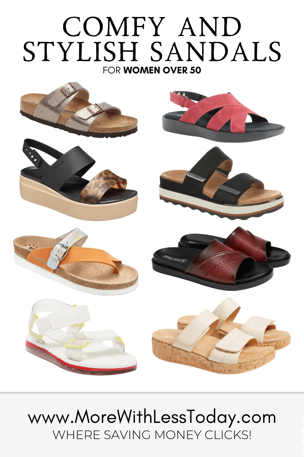 Comfy and Stylish Sandals for Women Over 50 - PIN