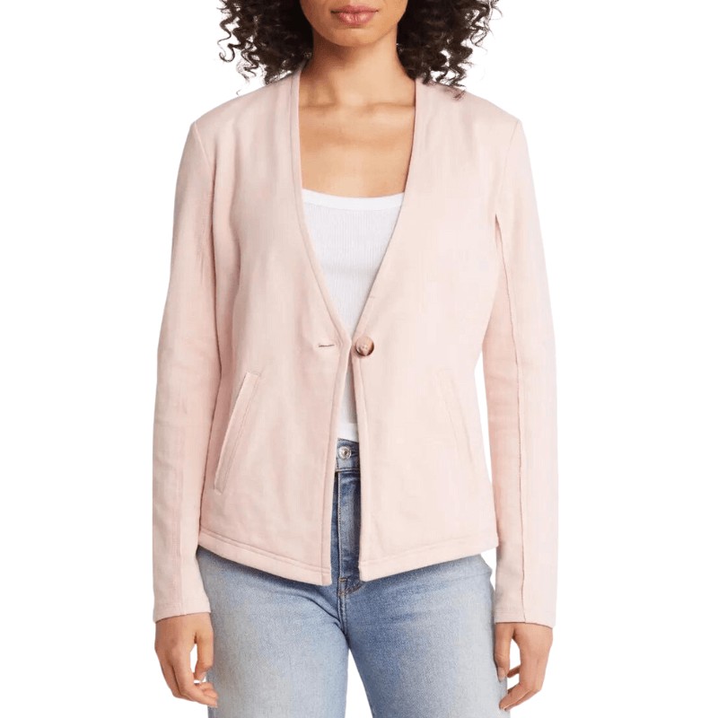 One-Button Knit Blazer - Travel Clothes for Women Over 50