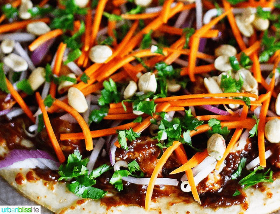 Thai Chicken Pizza - Famous Copycat Restaurant Recipes