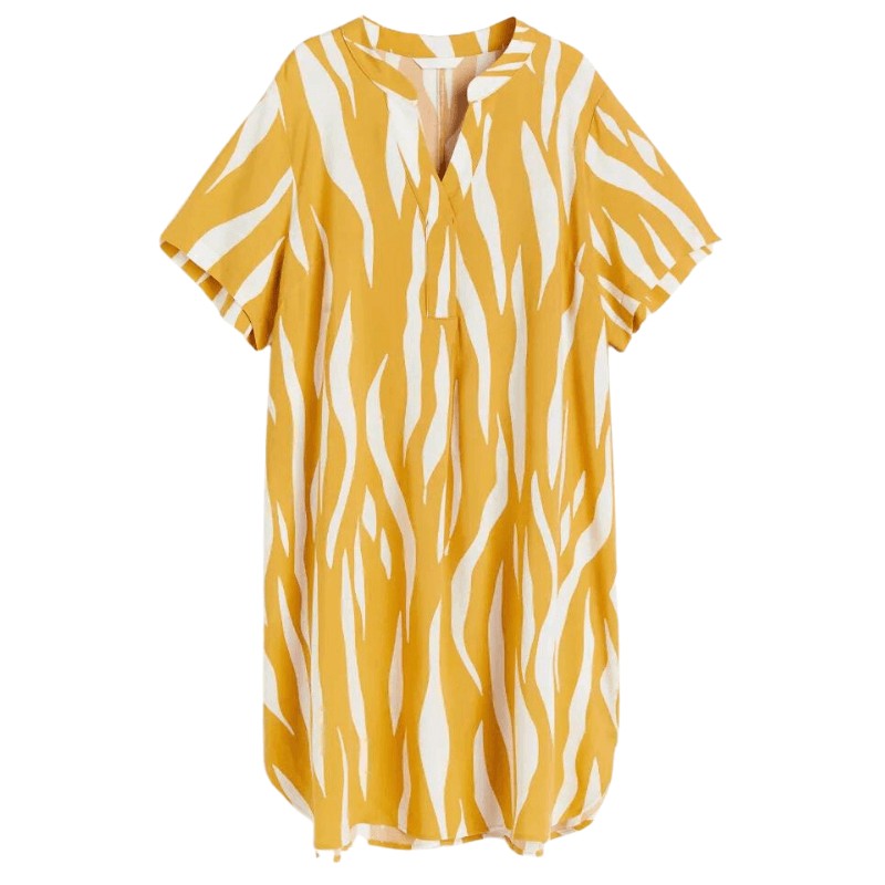 Yellow V-Neck Tunic for H&M Shopping Tips and Clothes for Women Over 50