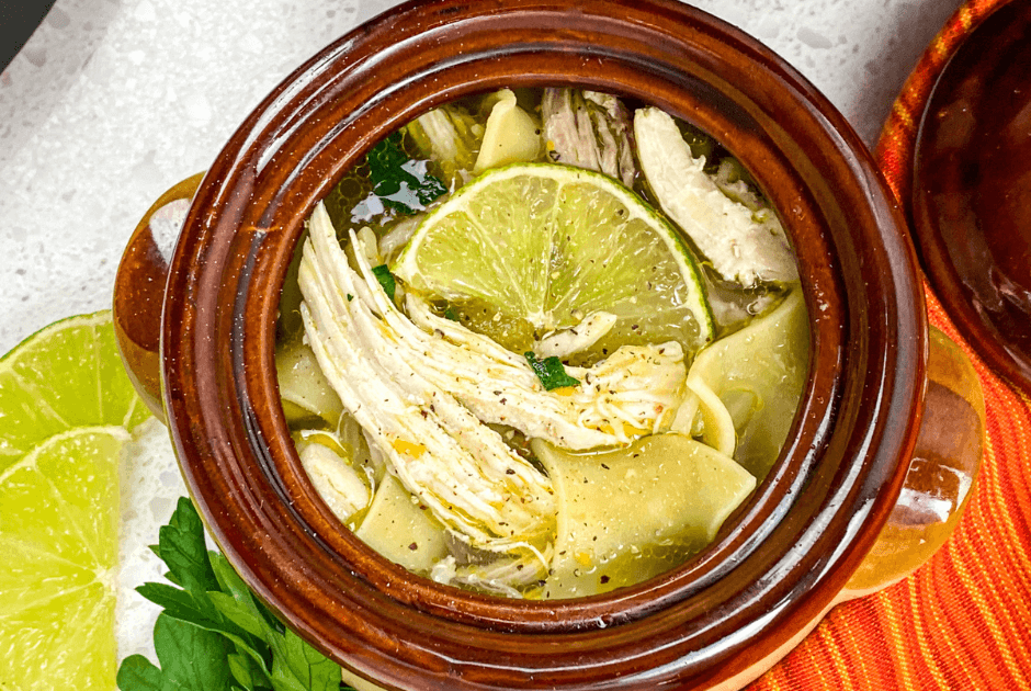 A bowl of Classic Chicken Noodle Soup