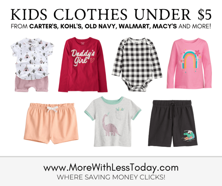 Find New Kids' Clothes for Under 5!