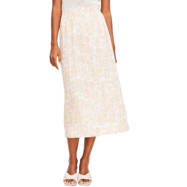 Shimmer Midi Skirt - LOFT Clearance