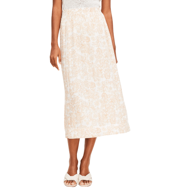 Shimmer Midi Skirt - LOFT Clearance