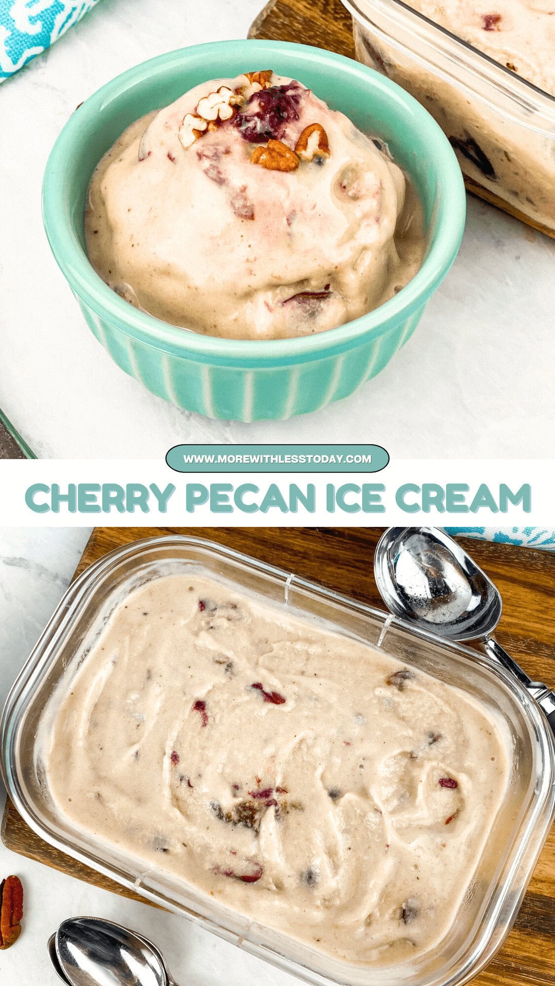 Easy Cherry Pecan Ice Cream - PIN