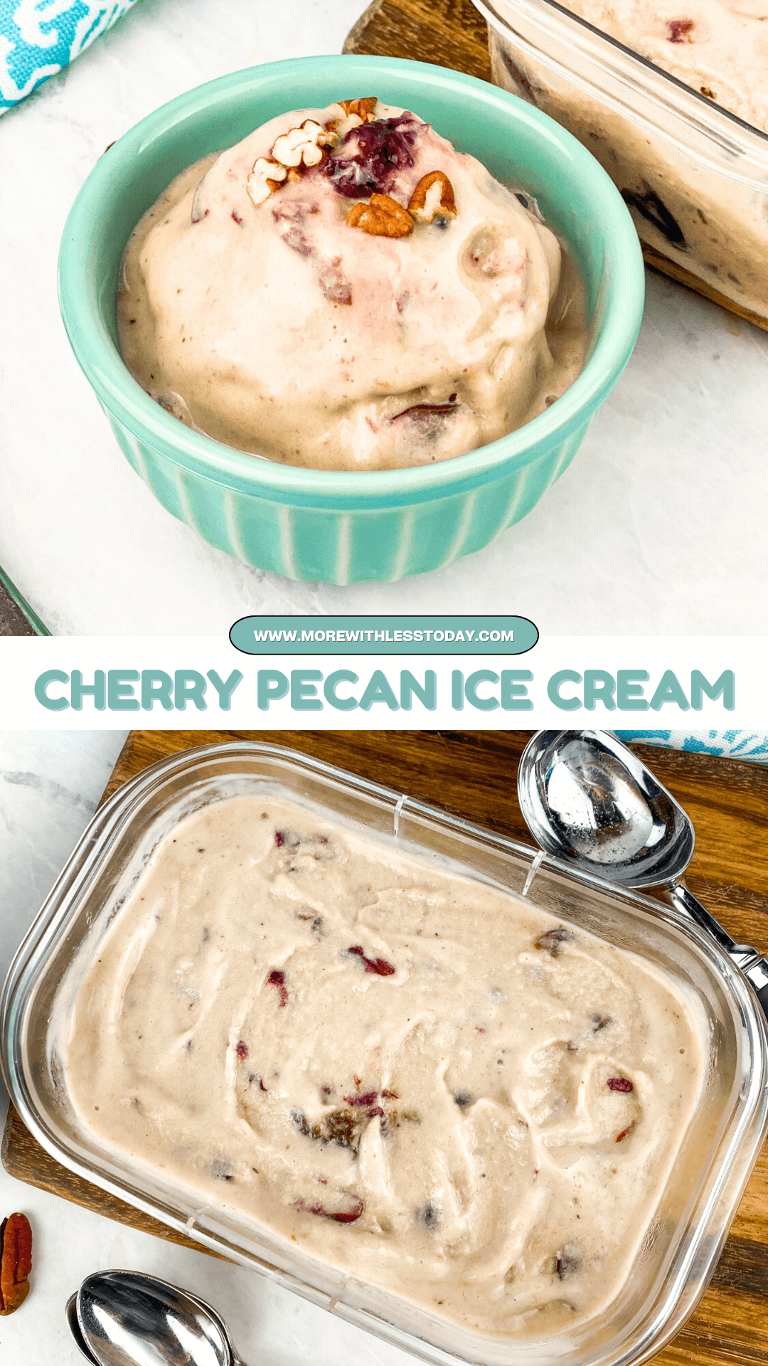 Easy Cherry Pecan Ice Cream - PIN