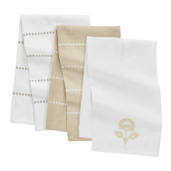 Embroidered Cotton Kitchen Towels