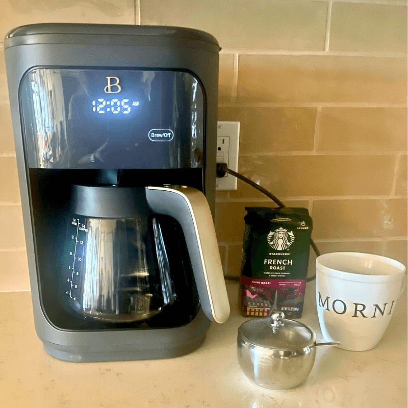 Programmable Touchscreen Coffee Maker in Oyster Grey