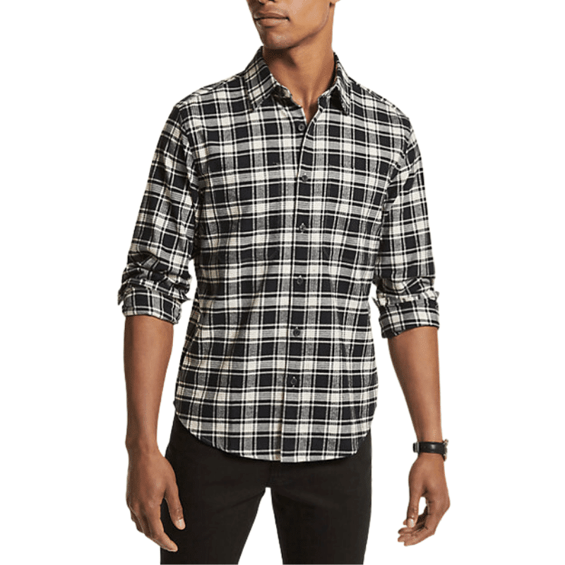 Slim-Fit Plaid Cotton Flannel Shirt from Michael Kors Outlet Online