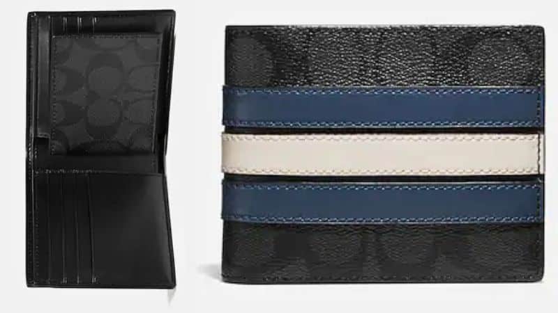 3 In 1 Wallet In Signature Canvas With Varsity Stripe