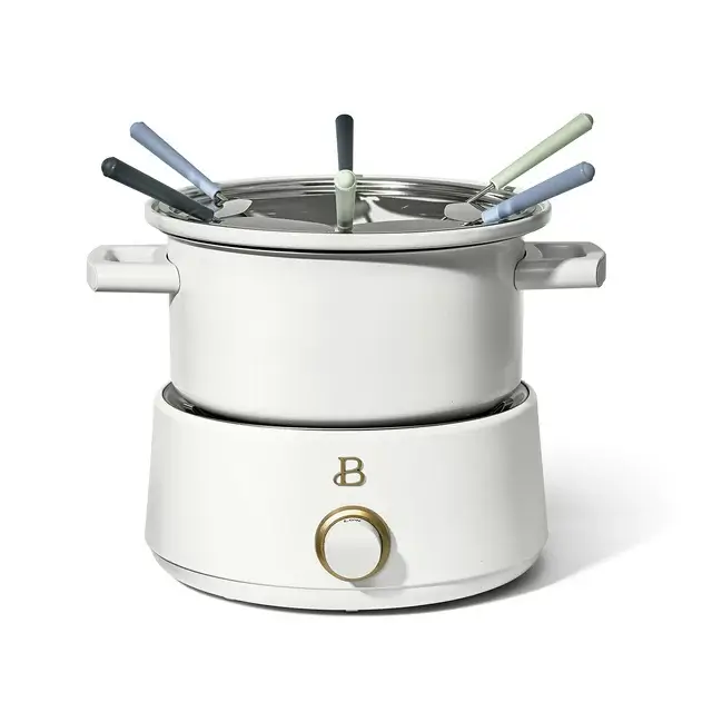Electric Fondue Set in White Icing from Beautiful Kitchenware