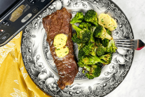 Perfect Air Fryer Steak with Garlic Butter