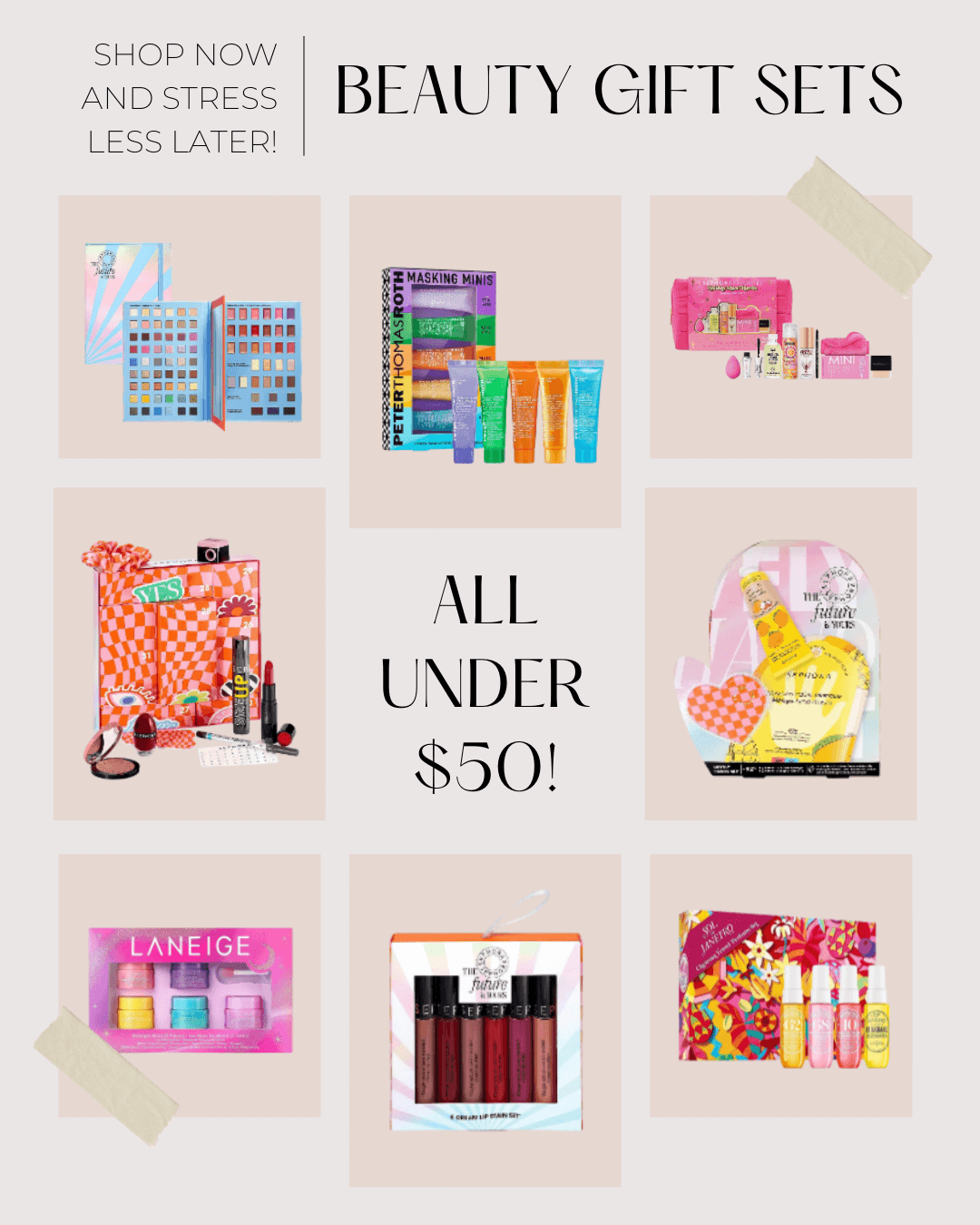 Beauty Gift Sets Under $50 - PIN