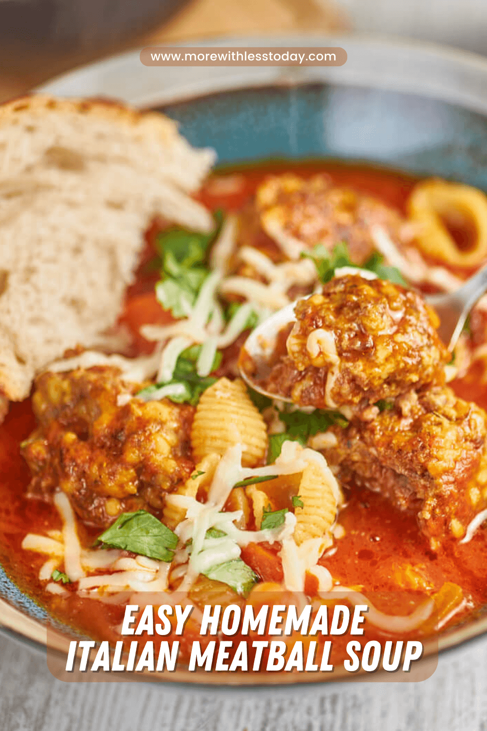 Easy Homemade Italian Meatball Soup - PIN