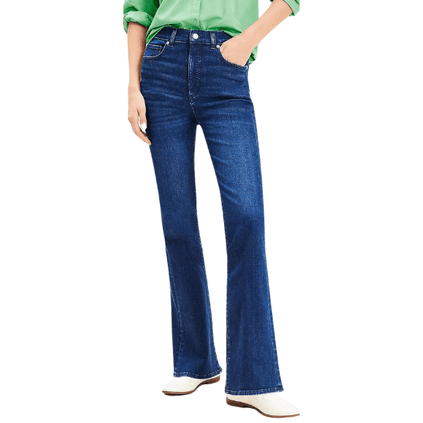 High Rise Slim Flare Jeans in Dark Wash