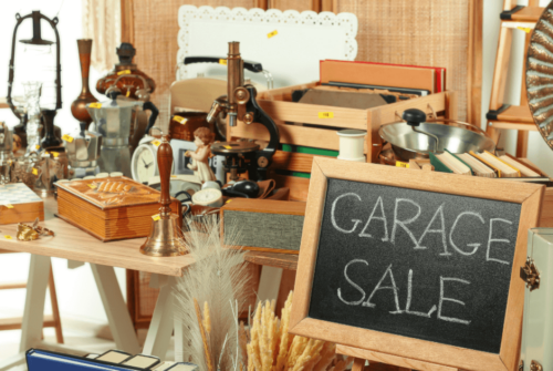 A closeup of a garage sale - How to Attract Serious Buyers and Have a Killer Garage Sale