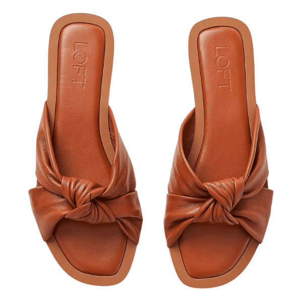 Knotted Leather Sandals from LOFT