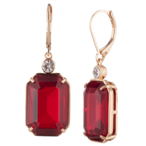 Stone & Crystal Leverback Drop Earrings - Gifts for Her Under $50