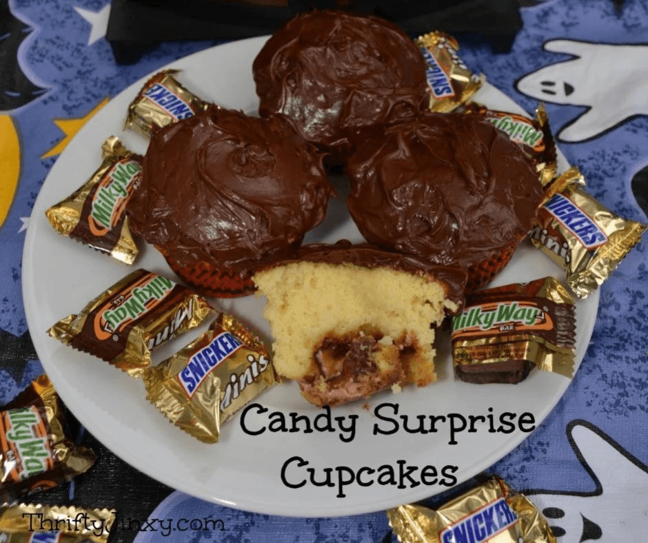 Super Easy Candy Surprise Cupcakes