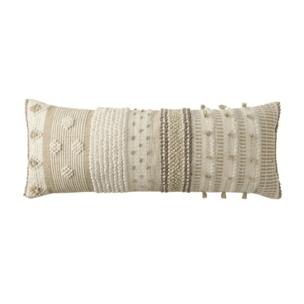 Zoey Beige Oversized Oblong Pillow From The Dave And Jenny Marrs Collection