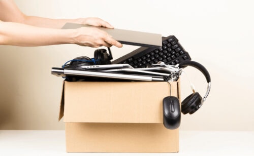 A box of old tech items - Easy Places to Recycle, Donate or Sell Old Electronics for Cash