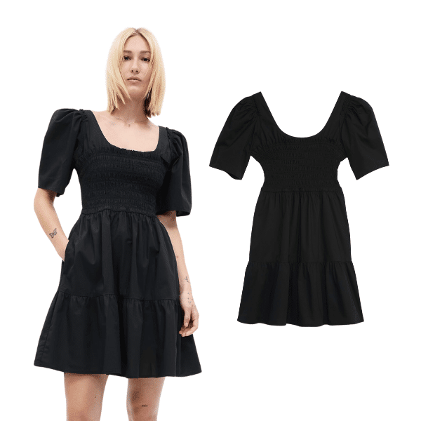 Puff Sleeve Smocked Mini Dress - GAP Sale and GAP Factory Outlet Deals
