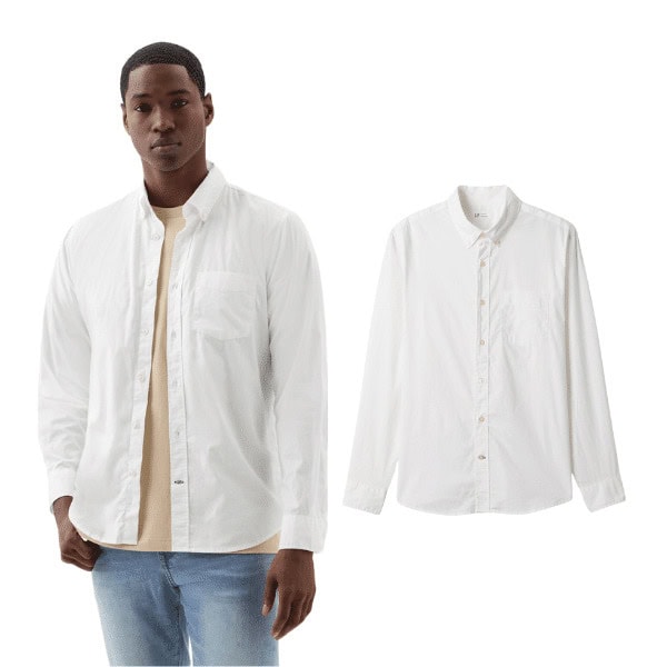 Stretch Poplin Shirt in Standard Fit