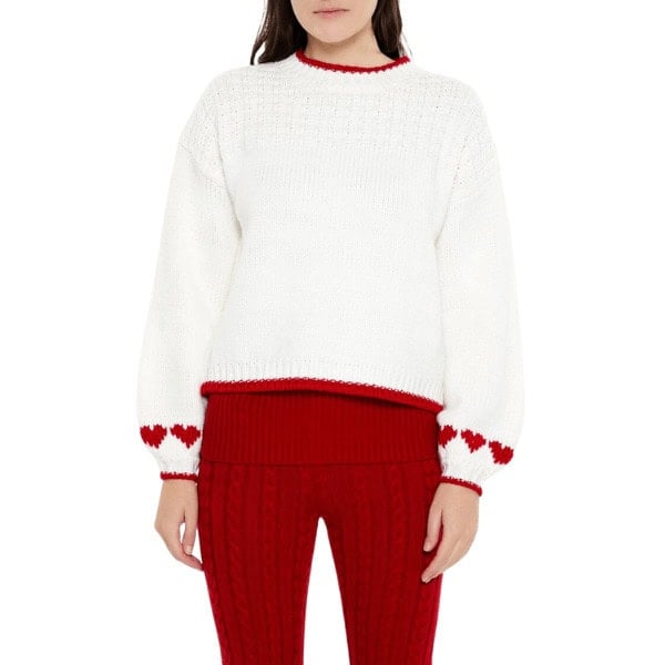 Heart Drop-Sleeve Sweater