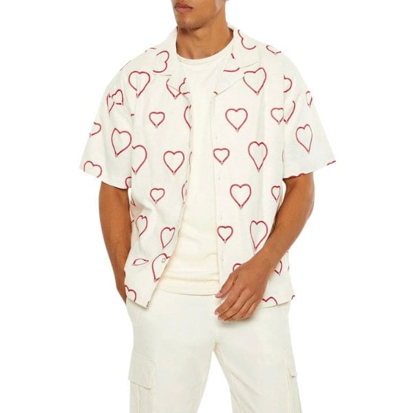 Heart Embroidered Shirt - Matching Couple Outfit Ideas and Gifts for Valentine's Day