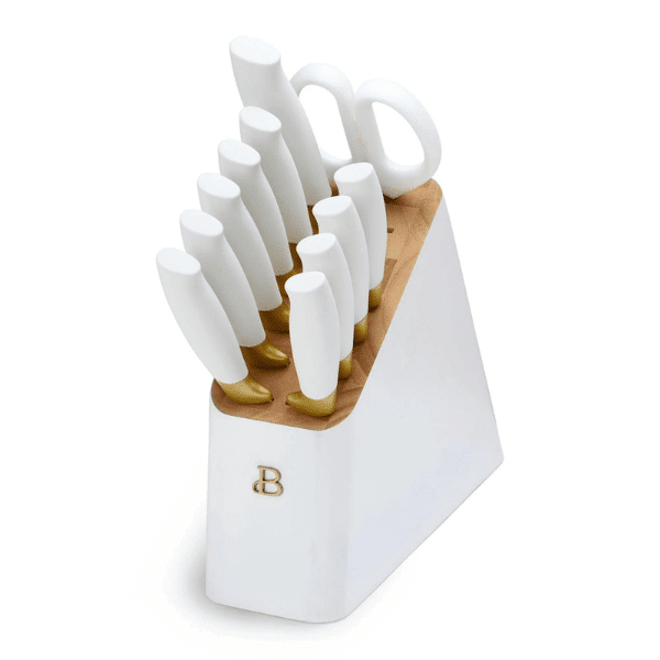 Knife Block Set with Soft-Grip Ergonomic Handles