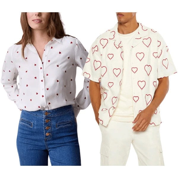 Matching Couple Outfit Ideas for Valentine's Day - White and Red
